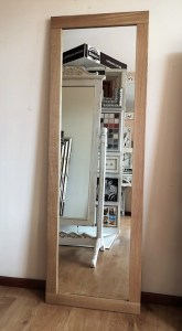 Proste lustro dębowe 60x180