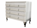 Urocza komoda z białego szkła 100x42x86