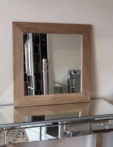 Lustro dębowe kwadratowe 80x80