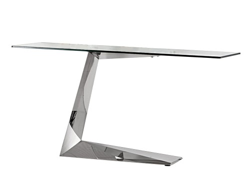 Designerska konsola srebrna 150x50x80