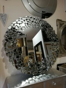 Lustro z ozdobną ramą lustrzaną 100x100