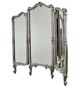 Stylowe lustro Parawan srebrne