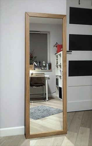 Lustro z ramą dąb naturalny 55x160
