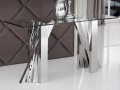 Designerska konsola srebrna 150x50x75