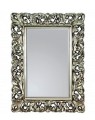 Lustro z ramą srebrną ażurowe 62x85