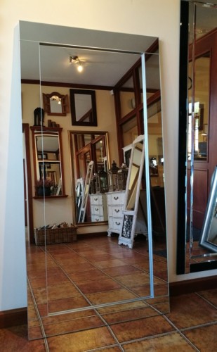 Proste lustro z ramą lustrzaną 80x160