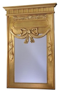 Lustro Wersal z bajeczną złotą ramą 91x135