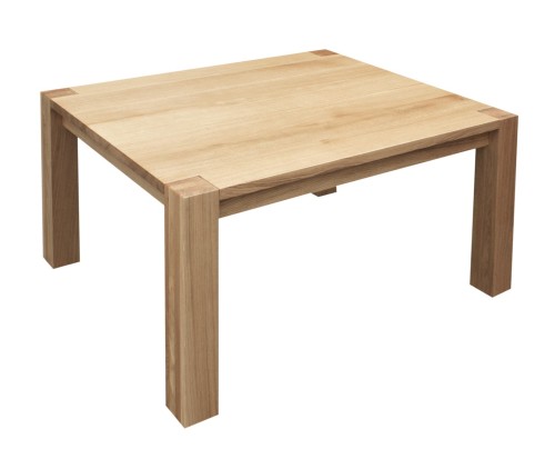 Kwadratowy stolik kawowy z naturalnego dębu 75x75x50