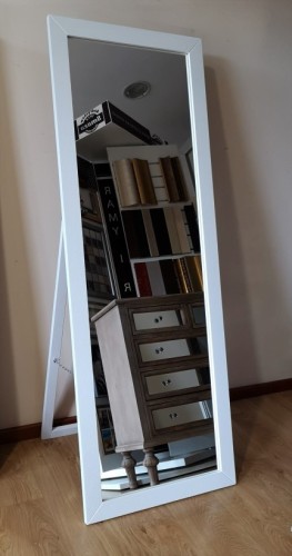 Lustro stojące białe 60x170
