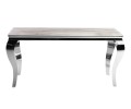 Stylowa konsola ze stali nierdzewnej i marmuru 150x75x50