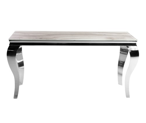 Stylowa konsola ze stali nierdzewnej i marmuru 150x75x50