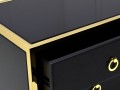 Komoda w stylu glamour czarno złota