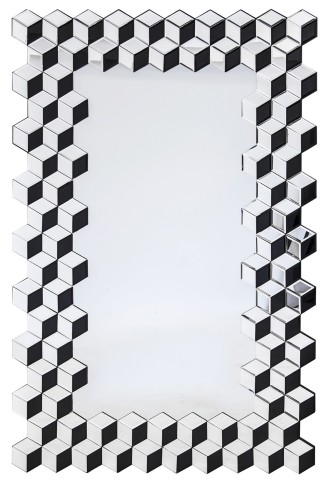 Lustro z ramą lustrzaną 3D 80X118