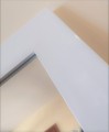 Klasyczne lustro z prostą ramą białą 73x133