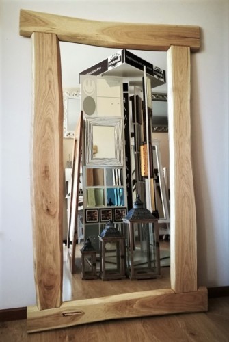Niezwykłe lustro w oprawie z dębowych desek 100x170