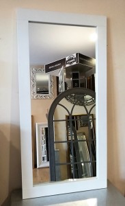 Lustro dębowe proste białe SM7 60x120