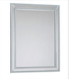 Lustro z ramą lustrzaną i kryształkami 75x100