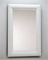 Lustro w giętej białej ramie 80x100