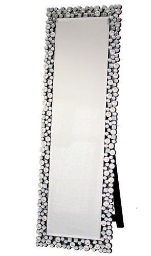 Lustro stojące ażurowe z kryształkami 50x150