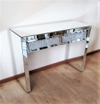 Lustrzana toaletka z kryształami 110x40x80