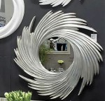 Designerskie lustro srebrne 95x95