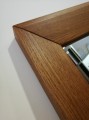 Lustro do łazienki rama dębowa w kolorze teak 50x70