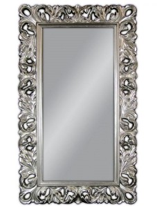 Lustro z ramą srebrną ażurowe 88x148