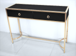 Konsola- toaletka w stylu glamour czarno złota