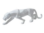 Figura dekoracyjna puma biała 44x24x9