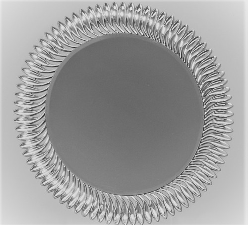 Okrągłe lustro w dekoracyjnej oprawie ze szklanych łezek 90x90