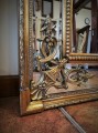 Duże lustro z ramą lustrzaną i złotymi zdobieniami 92x185