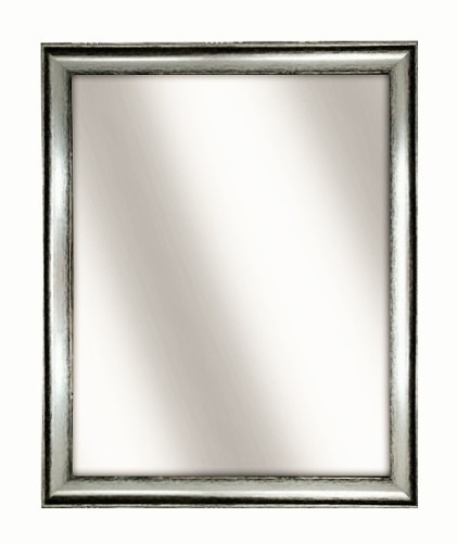 Lustro rama drewniana srebrna 80x100 