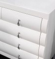 Urocza komoda z białego szkła 100x42x86