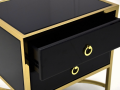Szafka nocna w stylu glamour czarno złota