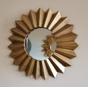 Lustro dekoracyjne słońce 56x56