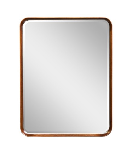 Lustro z ramą orzechową zaokrągloną 85x110