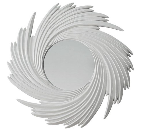 Designerskie lustro białe 95x95