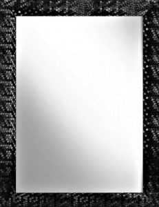 Lustro w stylu glamour z ramą czarną 64x84
