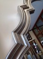 Lustro stylowe w drewnianej ramie srebrne 82x102