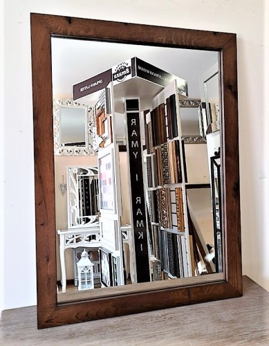 Lustro łazienkowe dębowe NATUR ORZECH 5/90 60x80