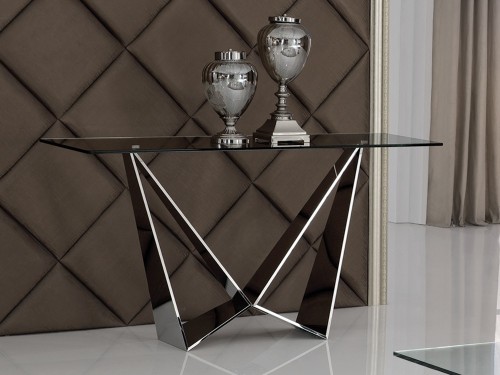 Designerska konsola srebrna 150x50x80