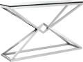 Designerska konsola ze stali i szkła Grand 120x40x80