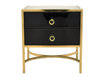 Szafka nocna w stylu glamour czarno złota