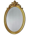 Lustro złote owalne 75x120