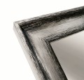 Lustro rama drewniana srebrna 80x100 