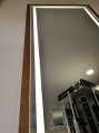  Lustro do przedpokoju LED 60x140 RAMA DĘBOWA