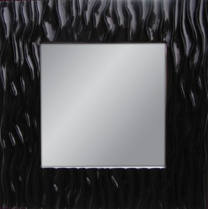 Lustro dekoracyjne czarne 100x100