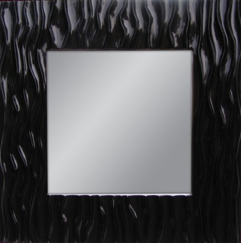Lustro dekoracyjne czarne 100x100