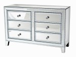 Komoda lustrzana zdobiona kryształkami  120x41x80