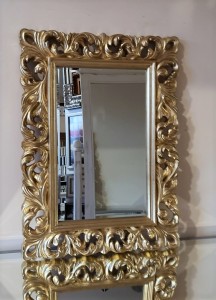 Lustro ażurowe złote 62x85